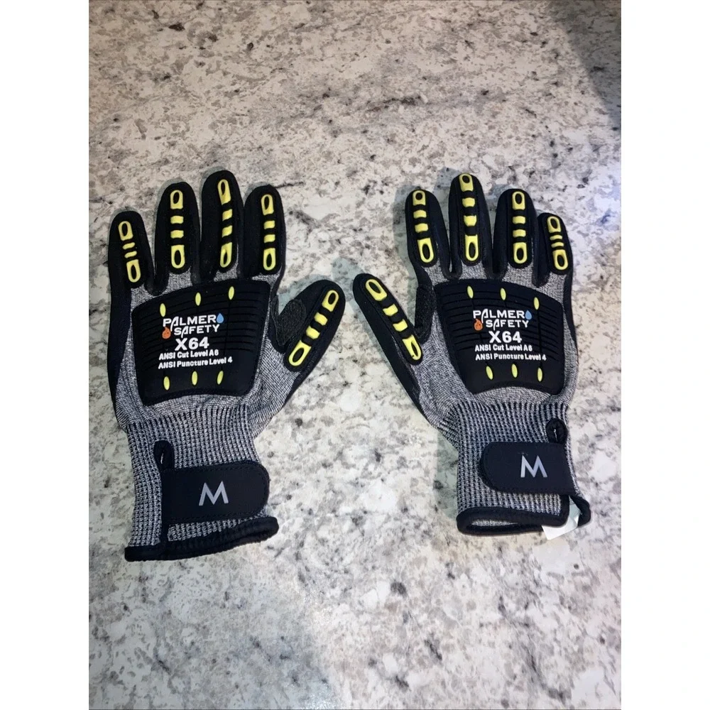 Palmer Safety Cut Resistant Gloves Cut Level 6 Puncture Level 4 Size Medium